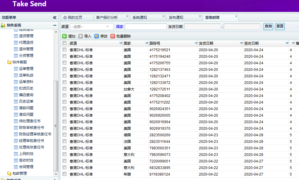 香港DHL-標(biāo)準(zhǔn)物流時效
