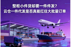 整柜小件貨卻要一件件發(fā)？云倉一件代發(fā)是否真能扛住大批量訂單